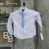 Tommy Hilfiger 2-Piece Button-Up Plaid Shirt with Tie Orchid Pink Multi 4
