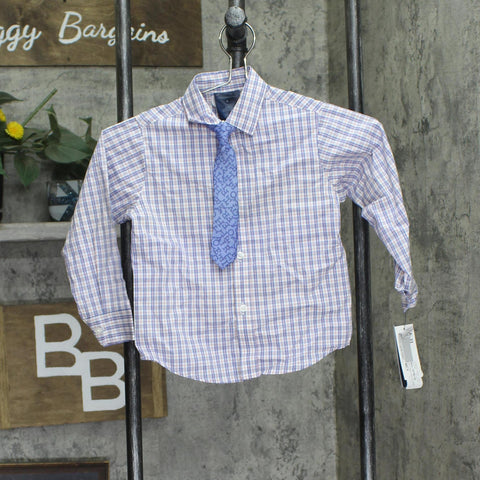 Tommy Hilfiger 2-Piece Button-Up Plaid Shirt with Tie Orchid Pink Multi 4