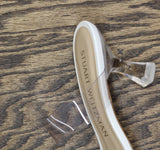 Stuart Weitzman Kristal Block Heel Slide Sandal S0369 Clear / White 9M