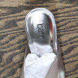 Bar III Womens Cherr Padded Insole Slip On Mule Sandals Clear Vinyl Gray 8.5M