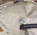 Dollhouse Juniors Ripped Colored Wash Cropped Skinny Jeans Beige Brown 9