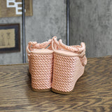 Guess Womens Natesha Strappy Rope Wedges Sandals Shoes GWNATESHA Pink 9M