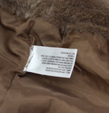 A New Day Womens Faux Fur Zip Up Jacket 94745753 Brown 2XL