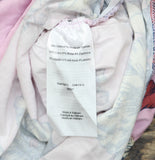 Motherhood Maternity V-Neck Side-Ruched Maternity Tee, Short Sleeve Pink Multi S
