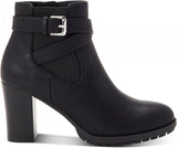 Style & Co. Goring Buckle Accent Cushioned Laleen Round Toe Block Heel Black 7M