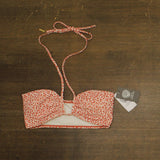 Vince Camuto Womens Crossover Underwire Halter Bikini Top Cinnabar Red Multi M
