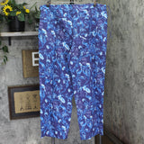 Coniglio Palm Beach Adjustable Waist Patterned Pants Cranes Indigo Blue