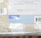 Truly Soft Aiden Stripe Duvet Set Polyester 3-Piece Beige Brown Stripe King