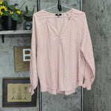 Frye Womens Ladies Textured Blouse Shirt Top 1784602 Pink XL