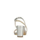 Naturalizer Vanessa2 Rhinestone Embellished Strappy Heeled Sandal Silver Gray 7M