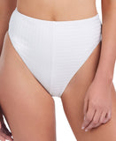 Sanctuary Womens Refresh Rib High Rise Bikini Bottom SARR25552 White M