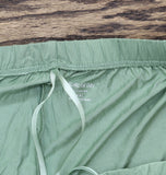 State of Day Fluid Knit Notched-Collar Top Shorts Pajama Set Glade Green 2XL