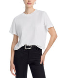 Aqua Athletic Womens Haley Crop Boxy Tee T-Shirt BL-T05-CTT White M