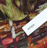 Aqua Pleated Floral Woven Maxi Dress IDM12073 Cherry Lacquer Purple Multi XS
