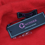 C. Wonder Womens Knit Parka Belted Winter Cowl Neck Jacket Coat Red L