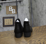 Sun + Stone Womens Adelinee Faux Leather Ankle Boots 10017856000 Black 5M