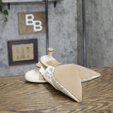 A New Day Milan Slingback Heels with Knot Detail 93708032 Cream Off White 8.5M