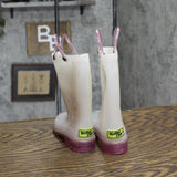 Western Chief Toddler Girls Viola Light-Up Glitter Rain Boots White / Purple 8T