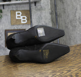 INC International Concepts Womens Secia Western Booties Black Microsuede 10M