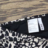 Bar III Womens Printed High-Waisted Bikini Swim Top Side Tie Black Multi L