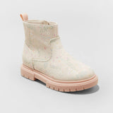Cat & Jack Toddler Girls Flora Zipper Booties 87834269