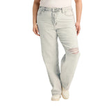 Wild Fable Womens High-Rise Button Fly Distressed Straight Jeans Blue gray 6