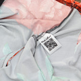 White Mark 3/4 Sleeve Plus Size Cold Shoulder Knit Shirt Top Black Multi 2X