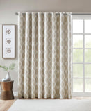 Sun Smart Kagen Printed Ikat Blackout Patio Curtain Taupe Brown 84"x100"