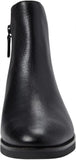 Cole Haan Black Padded River Block Heel Zip-Up Leather Booties Black Leather 8B