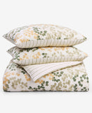 Charter Club Leaves Reversible 3-Piece Cotton Comforter Set Green Multi King
