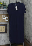 Azules Womens Knit Lightweight Short Sleeve Midi T-Shirt Dress ADM8252RS