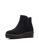Clarks Women's Airabell Zip Ankle Boot 26163310 Black Suede 10M