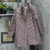 Reaction by Kenneth Cole Womens Quilted Puffer Jacket Coat Brown XL