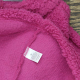 Muk Luks Womens Quarter Zip Faux Sherpa Lounge Pullover Sweatshirt Berry Pink M
