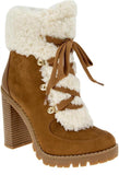 BCBGeneration Women's Hiker Ankle Boot GN219526 Camel Brown 6M