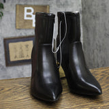 A New Day Sienna Low-Shaft Heeled Boots 94637413 Black / Gold 6.5M
