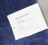 Liz Claiborne Signature Ultra Plush Bath Rug Mat Oversized Summit Blue 24x60