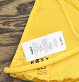 Roxy Womens Tiki Triangle Tie-Back Bikini Swim Top 52038270405 Yellow XL