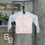 Juicy Couture Toddler Girls Colorblock Embroidered Coat Jacket Pink / Gray 3T