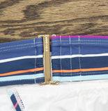 Anne Cole Barcode Stripe Halter Bikini Top Anne Cole Barcode Stripe Blue Multi L