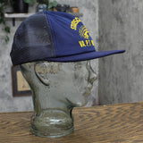 Mens Vintage VA Roadeo School Bus Trucker Cap Hat Navy Blue L