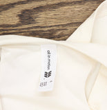 All In Motion Light Support Rib Squareneck Cropped Sports Bra Cream Off White S