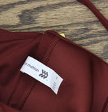 All In Motion Womens Knit Ruched Active Dress with Built in Briefs Maroon Red XS