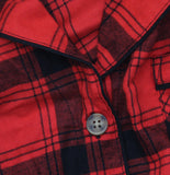 Wondershop Womens Plaid Flannel Long Sleeve Pajama Shirt Holiday Red / Black XL