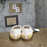 Universal Thread Jute Elastic Strap Mary Jane Ballet Flats White / Brown 9.5M