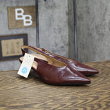 A New Day Womens Samantha Sling Back Kitten Heels 94462864 Burgundy Red 7.5M