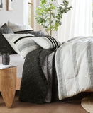 Madison Park Carolina Stripe 3-Piece Comforter Set White / Black King / Cal King