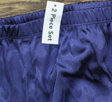 Splendid Womens Satin Heart Pajama Sleep Shorts RLD0392 Navy Blue L