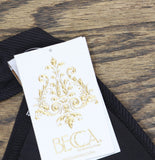 Becca Womens Modern Edge Textured Rib Halter Swim Bikini Top 543857 Black M