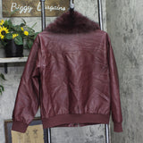 Wild Fable Womens Faux Leather Bomber Jacket 94656100 Red S